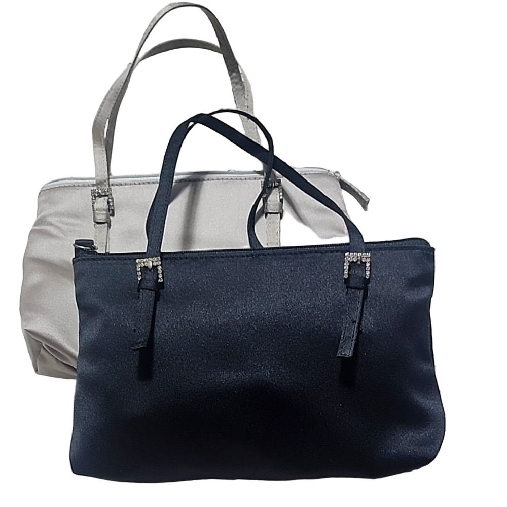 ENZO 2 Elegant Black and Gray Women's Enzo mini purse 6×8 inches